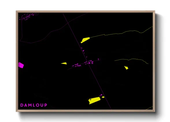 Une affiche de carte sur Damloup