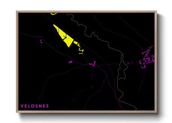 Une affiche de carte sur Velosnes