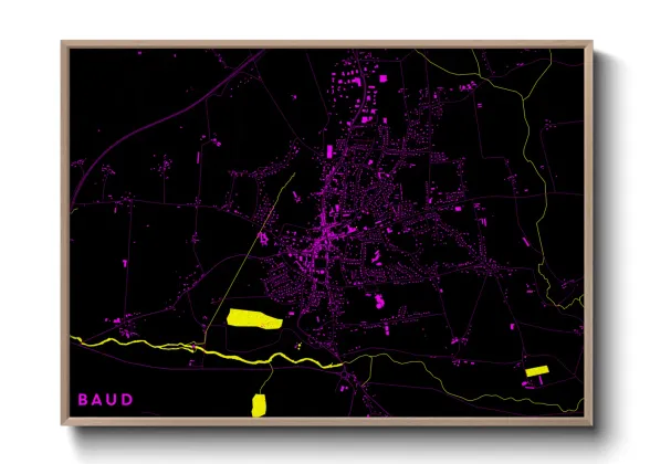 Une affiche de carte sur Baud
