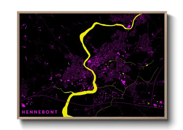 Une affiche de carte sur Hennebont