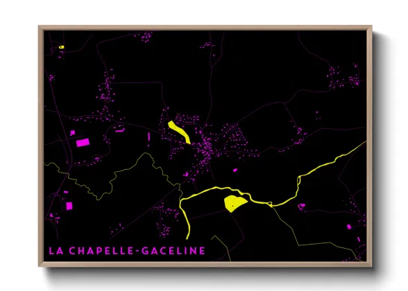 Une affiche de carte sur La Chapelle-Gaceline