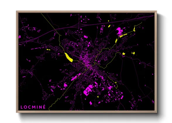 Une affiche de carte sur Locminé