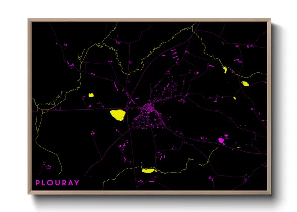 Une affiche de carte sur Plouray