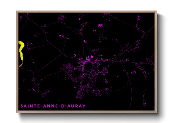 Une affiche de carte sur Sainte-Anne-d'Auray