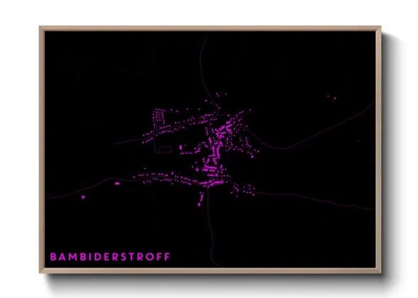 Une affiche de carte sur Bambiderstroff