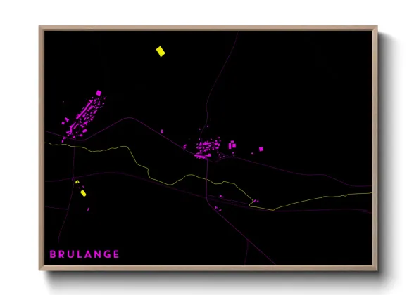 Une affiche de carte sur Brulange