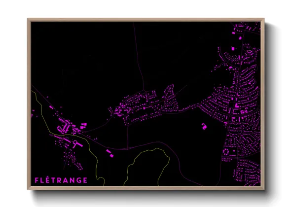 Une affiche de carte sur Flétrange