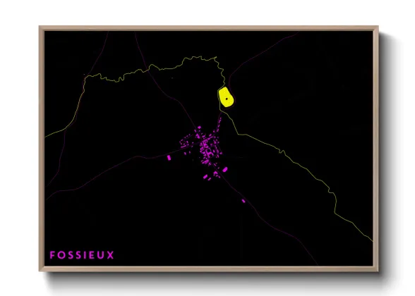Une affiche de carte sur Fossieux