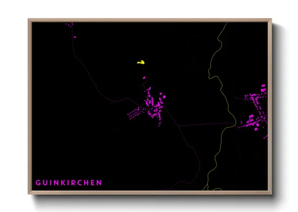 Une affiche de carte sur Guinkirchen