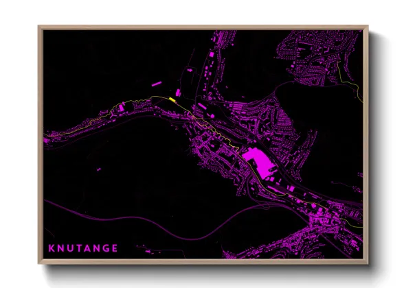 Une affiche de carte sur Knutange