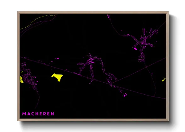 Une affiche de carte sur Macheren