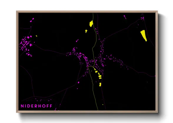 Une affiche de carte sur Niderhoff