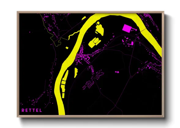 Une affiche de carte sur Rettel