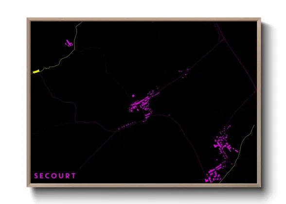 Une affiche de carte sur Secourt