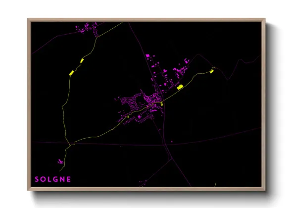 Une affiche de carte sur Solgne