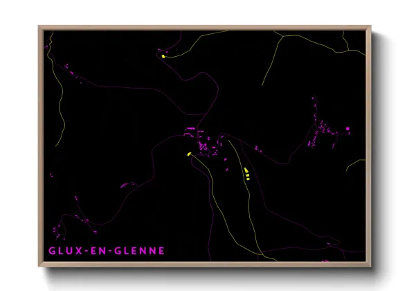 Une affiche de carte sur Glux-en-Glenne