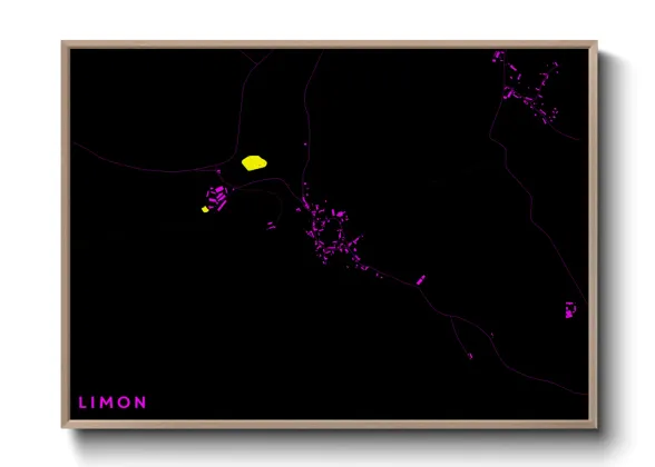Une affiche de carte sur Limon
