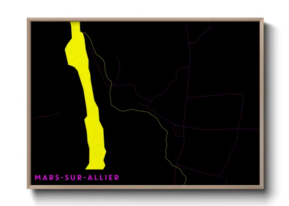 Une affiche de carte sur Mars-sur-Allier