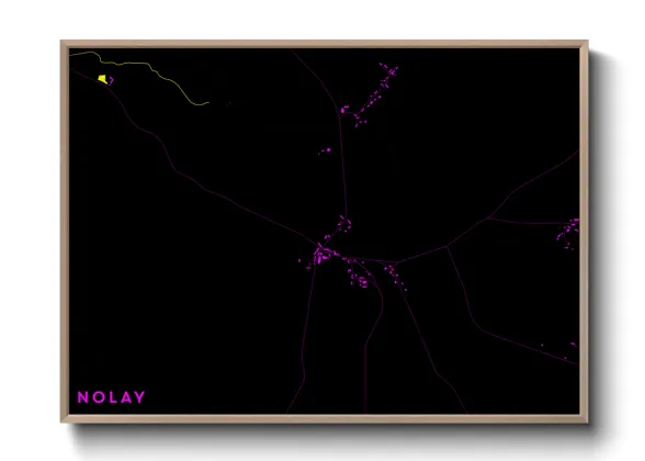 Une affiche de carte sur Nolay