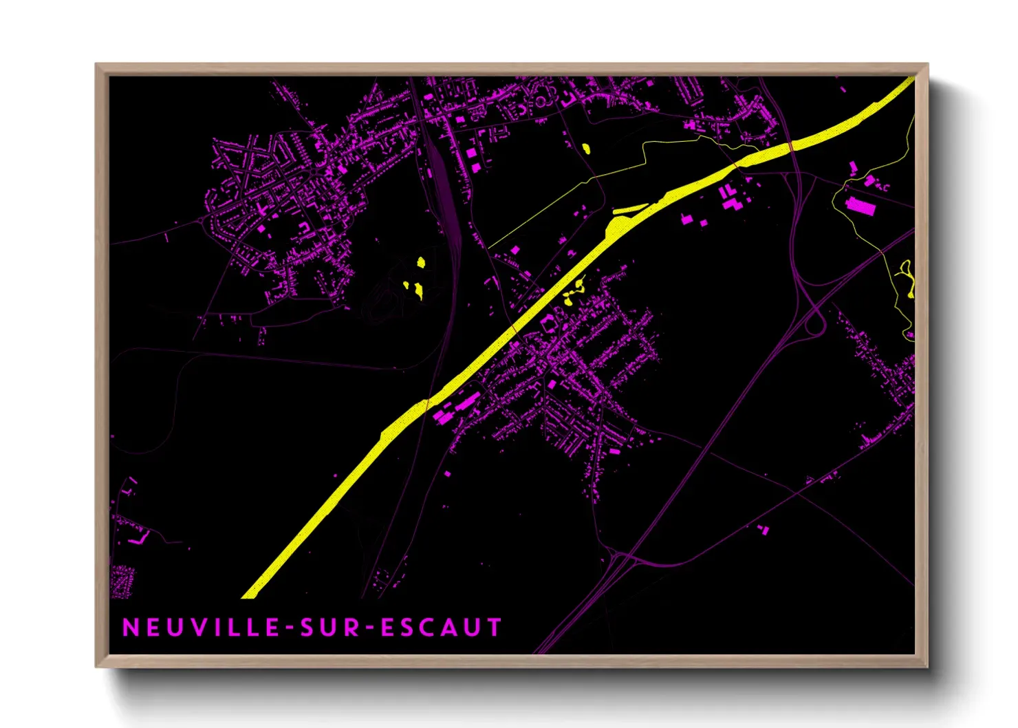 Un poster carteNeuville-sur-Escaut