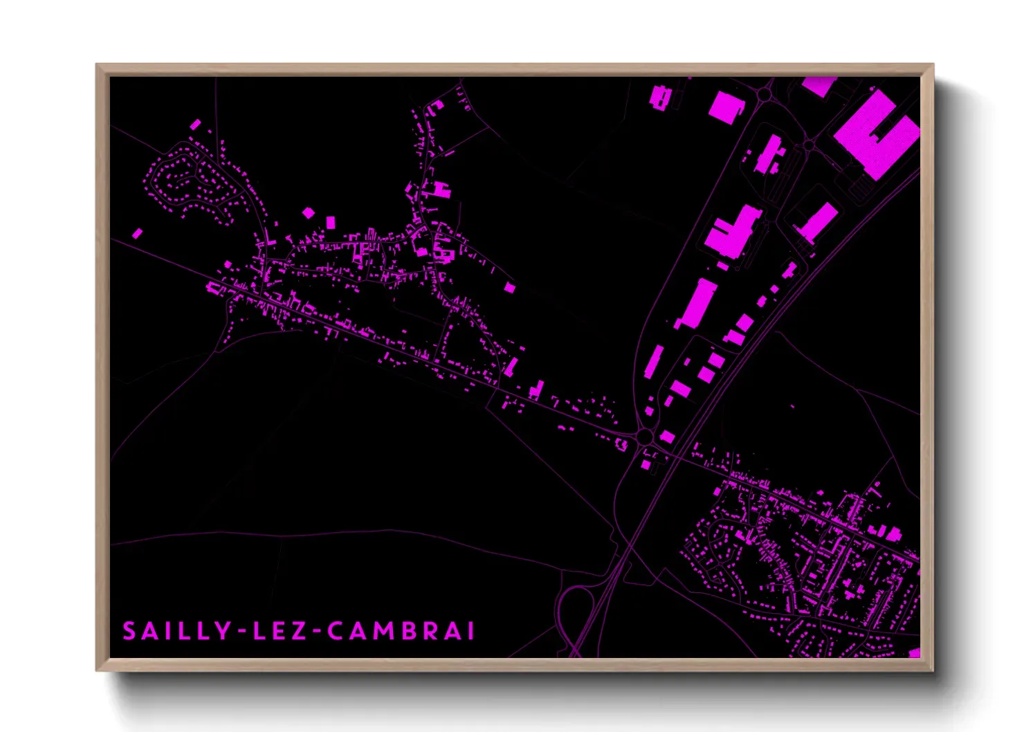 Un poster carteSailly-lez-Cambrai