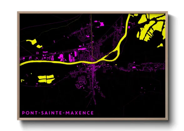 Une affiche de carte sur Pont-Sainte-Maxence