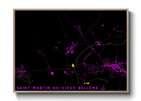 Une affiche de carte sur Saint-Martin-du-Vieux-Bellême