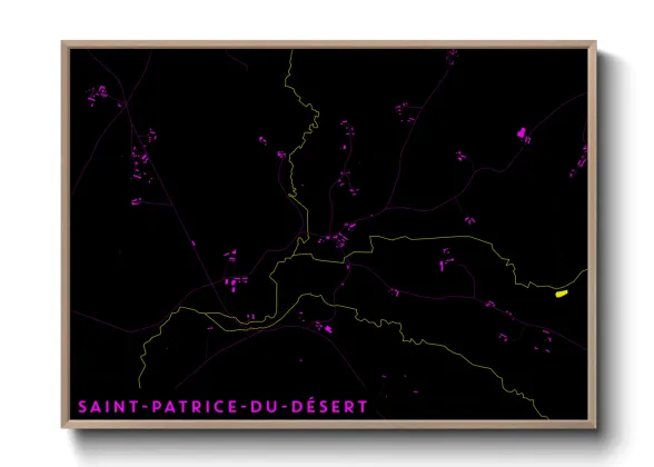 Une affiche de carte sur Saint-Patrice-du-Désert
