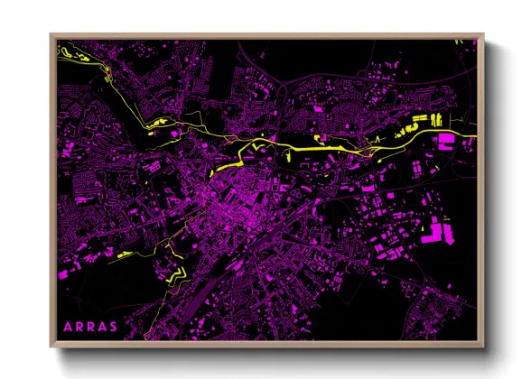 Une affiche de carte sur Arras