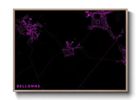 Une affiche de carte sur Bellonne