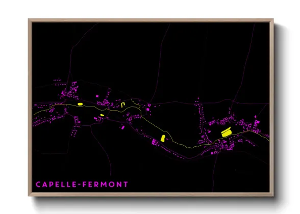 Une affiche de carte sur Capelle-Fermont