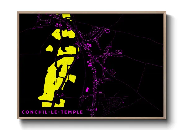 Une affiche de carte sur Conchil-le-Temple