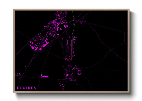 Une affiche de carte sur Écuires