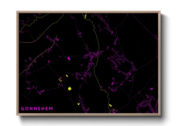 Une affiche de carte sur Gonnehem