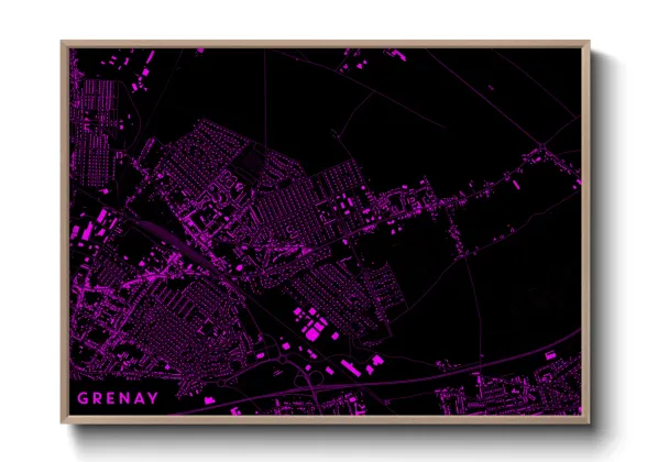 Une affiche de carte sur Grenay