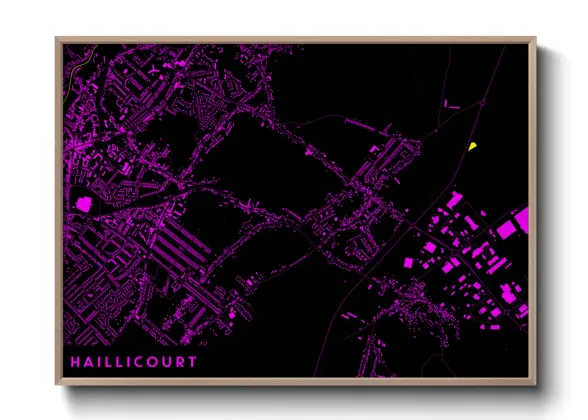 Une affiche de carte sur Haillicourt