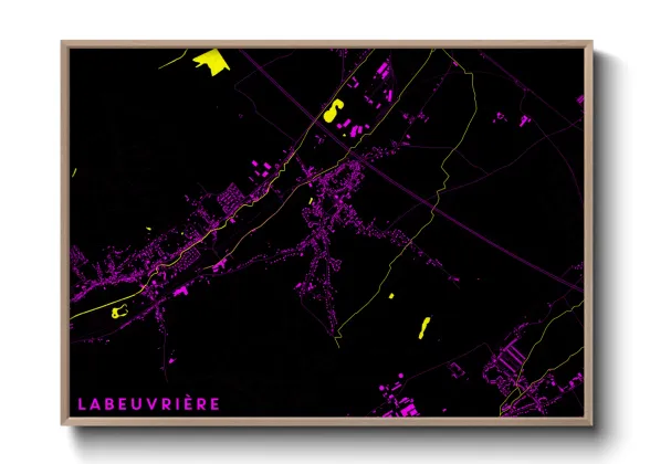 Une affiche de carte sur Labeuvrière