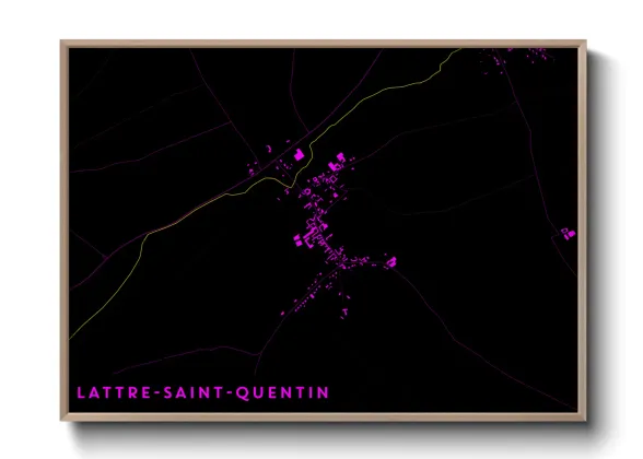 Une affiche de carte sur Lattre-Saint-Quentin