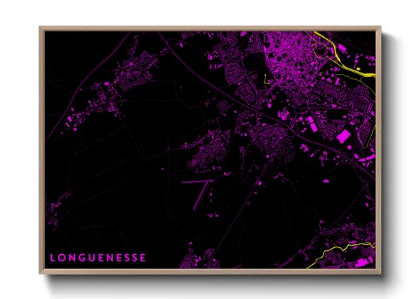 Une affiche de carte sur Longuenesse