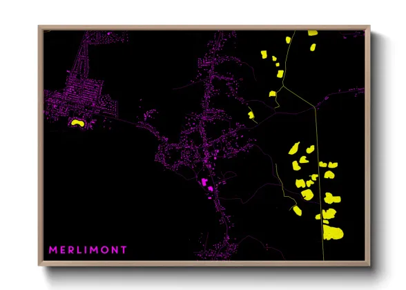 Une affiche de carte sur Merlimont