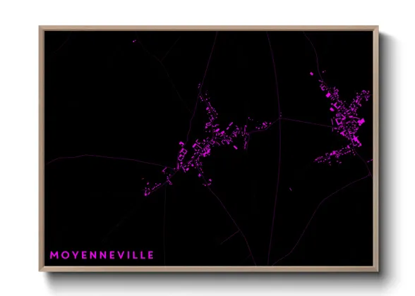 Une affiche de carte sur Moyenneville