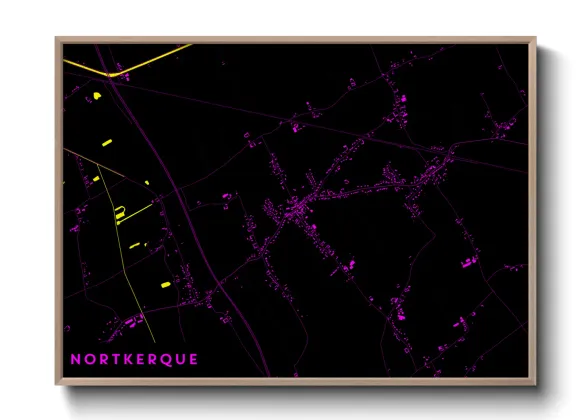 Une affiche de carte sur Nortkerque
