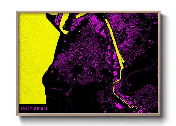 Une affiche de carte sur Outreau