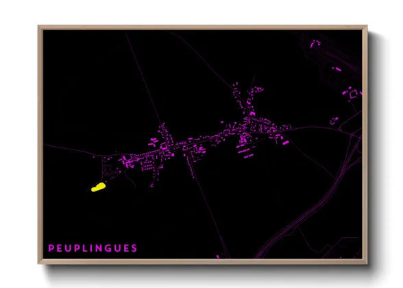 Une affiche de carte sur Peuplingues