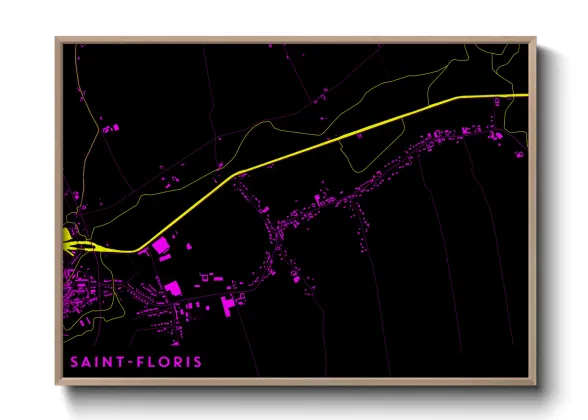 Une affiche de carte sur Saint-Floris