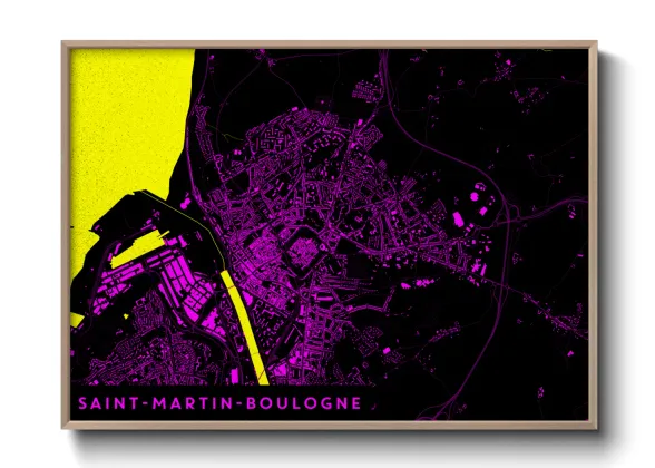 Une affiche de carte sur Saint-Martin-Boulogne