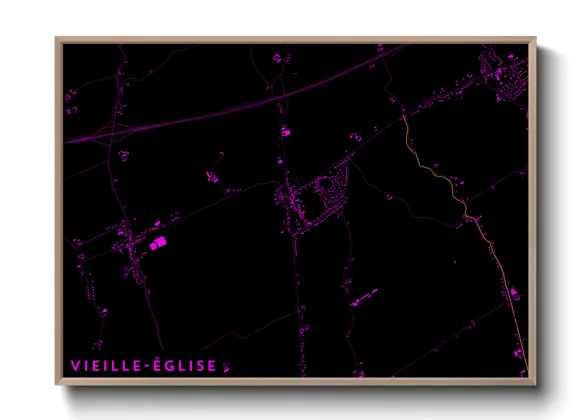 Une affiche de carte sur Vieille-Église