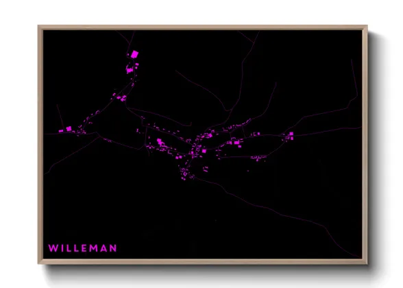 Une affiche de carte sur Willeman