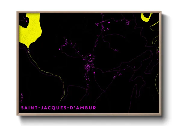 Une affiche de carte sur Saint-Jacques-d'Ambur