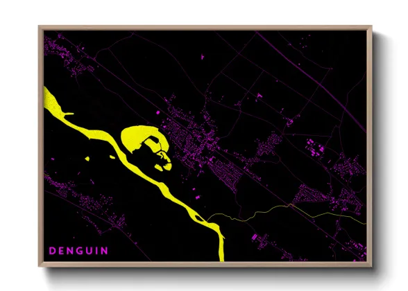 Une affiche de carte sur Denguin